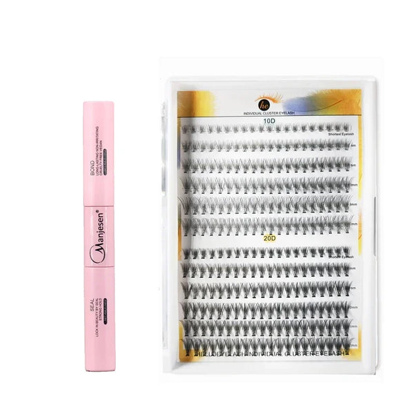 Eyelashes 240 PCS Clusters Lash Bond and Seal Makeup Set DIY Lashes Extension Kit for Gluing  Lashes Accessories Lash Clusters