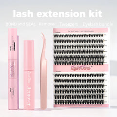 Eyelashes 240 PCS Clusters Lash Bond and Seal Makeup Set DIY Lashes Extension Kit for Gluing  Lashes Accessories Lash Clusters