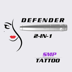 Ez Defender 2-In-1 Rotary Pen Machine Smp &amp; Tattoo 3.0Mm 2.2Mm Slag Permanente Make-Up pen Zwitserse Motor D Klik Systeem