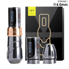 FK Max Tattoo Machine Powerful Tattoo Pen Coreless Motor Lithium Battery LED Display For Permanent Makeup 3.5/4.0/4.6mm Stroke