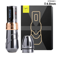 FK Max Tattoo Machine Powerful Tattoo Pen Coreless Motor Lithium Battery LED Display For Permanent Makeup 3.5/4.0/4.6mm Stroke