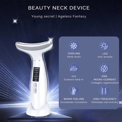 Facial Lifting Massager Ice Hot Compress Neck Beauty Device Double Chin Remover Skin Lift Tighten Device