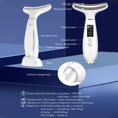 Facial Lifting Massager Ice Hot Compress Neck Beauty Device Double Chin Remover Skin Lift Tighten Device