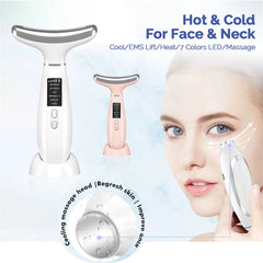 Facial Lifting Massager Ice Hot Compress Neck Beauty Device Double Chin Remover Skin Lift Tighten Device