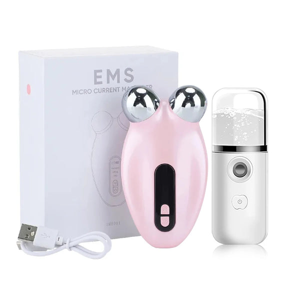 Facial Massager EMS Microcurrent Roller Massage for Face Lifting Skin Tighten Wrinkle Removal Electric Massage Beauty Devices