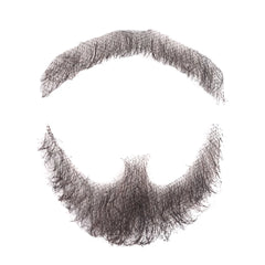 Fake Beard Hand Made 100 Percent Real Hair Swiss Lace Fake Beard Realistic Invisible Remy Hair Mustache For Men Fake Moustache