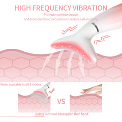 Foreverlily 7 Color Neck And Face Beauty Device Neck Lifting Vibration Massager Face V-line Neckline Slimmer Double Chin Reducer