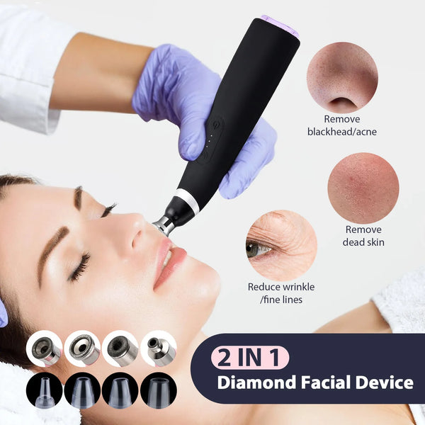 Portable Diamond Peeling Machine Microdermabrasion Facial Cleaning Device Exfoliation Vacuum Blackhead Remover