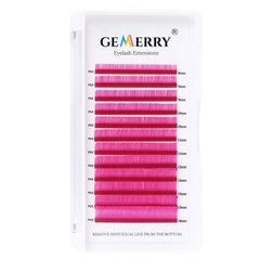 GEMERRY Colored Easy Fan Lashes Russian Volume False Eyelashes Faux Mink Blooming Fans Green/Pink/Brown Colored Lashes Supplies