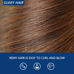 GLORYHAIR - TP22INJ Chinese Remy Human Hair Topper Straight Hairpieces for Women Injected Poly Skin Women Toupee