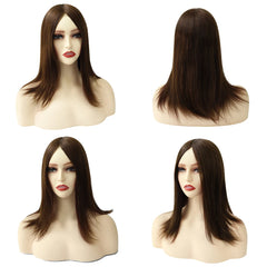 GLORYHAIR - TP22INJ Chinese Remy Human Hair Topper Straight Hairpieces for Women Injected Poly Skin Women Toupee