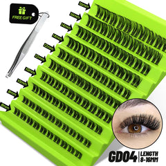 GROINNEYA Cluster Lashes Natural Eyelash extension Volume Individual Lashes Mixed Tray Faux Mink Lashes Cilias Makeup