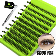 GROINNEYA Cluster Lashes Natural Eyelash extension Volume Individual Lashes Mixed Tray Faux Mink Lashes Cilias Makeup