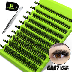 GROINNEYA Cluster Lashes Natural Eyelash extension Volume Individual Lashes Mixed Tray Faux Mink Lashes Cilias Makeup