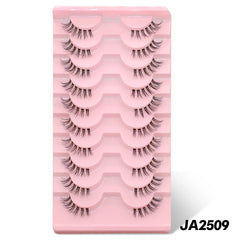 GROINNEYA Half Eye Lashes 5/10 Pairs False Eyelashes Natural  Faux Mink Lashes Cat Eye Lashes Wispy Fluffy Eyelash Extension