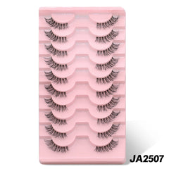 GROINNEYA Half Eye Lashes 5/10 Pairs False Eyelashes Natural  Faux Mink Lashes Cat Eye Lashes Wispy Fluffy Eyelash Extension