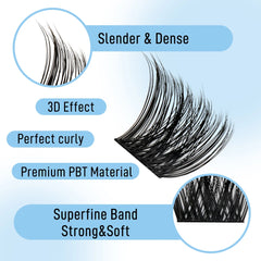 DIY Clusters Eyelash Extension Mix Individual Lashes Volume Natural Segmented Eyelash Bundles Makeup Supplies