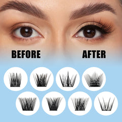 DIY Clusters Eyelash Extension Mix Individual Lashes Volume Natural Segmented Eyelash Bundles Makeup Supplies