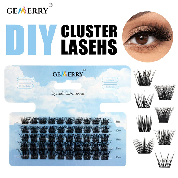 DIY Clusters Eyelash Extension Mix Individual Lashes Volume Natural Segmented Eyelash Bundles Makeup Supplies