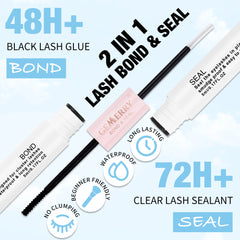 Gemerry DIY Lashes Extension Kit With 240 PCS Lash Clusters Lash Bond And Seal Lash Glue Remover And Lash Tweezers