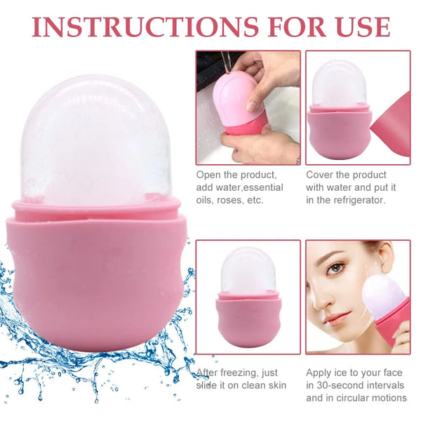 Ice Roller for Face Eyes And Neck Ice Cube Mold Beauty Skin Care Gua Sha Tools Brightens Skin Reusable Facial Treatment Tools