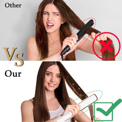 Hair Straightener Brush 3 in 1 Heating Comb Straightener Electric Hair Straightening and Curly Iron Brush Comb Curler for Women