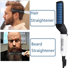 Hair Styling Appliances Quick Beard Straightener Brush Electric Hair Straightening Heat Brush Magic Massage Comb for Men