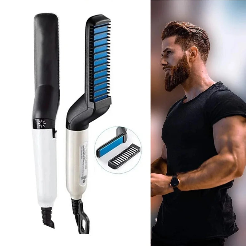 Hair Styling Appliances Quick Beard Straightener Brush Electric Hair Straightening Heat Brush Magic Massage Comb for Men