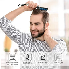 Hair Styling Appliances Quick Beard Straightener Brush Electric Hair Straightening Heat Brush Magic Massage Comb for Men