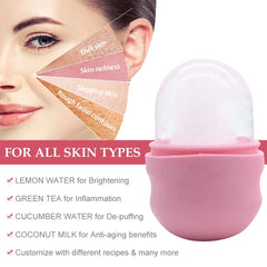 Ice Roller for Face Eyes And Neck Ice Cube Mold Beauty Skin Care Gua Sha Tools Brightens Skin Reusable Facial Treatment Tools