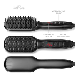 Heating Straightening Comb Hair Straightener Brush Men Quick Beard Straightener Brush Beard Comb Styling Iron Smoothing Comb