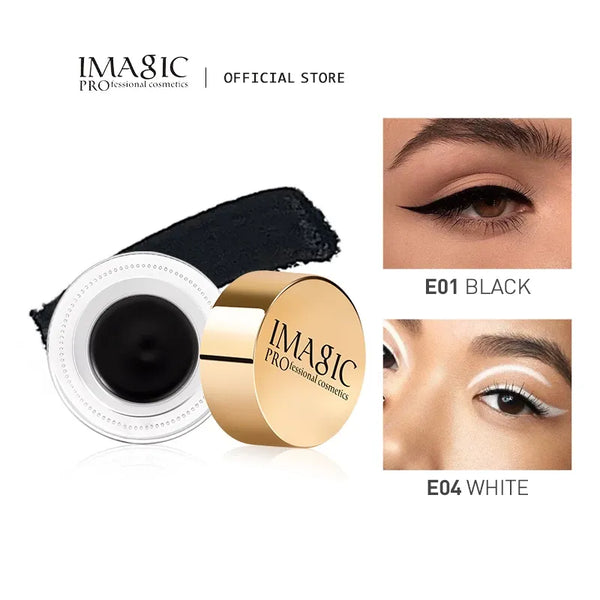 Eyeliner Waterproof Eyeliner Gel Makeup Cosmetic Gel Eye Liner With Brush 24 Hours Long-lasting  Eye Liner Kit