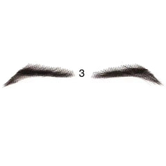 Imitate #4 Brown Eyebrows For Women Wave Style Eyebows Transparent Lace Human Hair Fake Eyebrows Artificial Handtied Lace Base