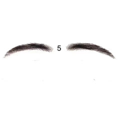 Imitate #4 Brown Eyebrows For Women Wave Style Eyebows Transparent Lace Human Hair Fake Eyebrows Artificial Handtied Lace Base