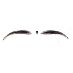 Imitate #4 Brown Eyebrows For Women Wave Style Eyebows Transparent Lace Human Hair Fake Eyebrows Artificial Handtied Lace Base