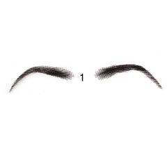 Imitate #4 Brown Eyebrows For Women Wave Style Eyebows Transparent Lace Human Hair Fake Eyebrows Artificial Handtied Lace Base