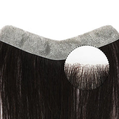 Invisible Hairline Forehead Biological Scalp Patch Skin PU With Tapes Brazilian Natural Human Hair patch For Baldness Frontline