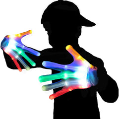 LED Gloves for Kids Teen and Adults Gifts LED Finger Gloves Finger Light Gloves Light Up Gloves for Halloween Chrismas Party