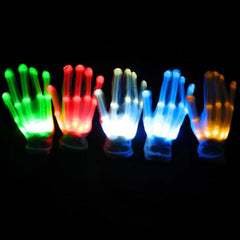 LED Gloves for Kids Teen and Adults Gifts LED Finger Gloves Finger Light Gloves Light Up Gloves for Halloween Chrismas Party