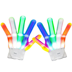 LED Gloves for Kids Teen and Adults Gifts LED Finger Gloves Finger Light Gloves Light Up Gloves for Halloween Chrismas Party