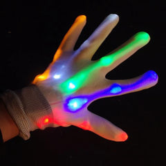 LED Gloves for Kids Teen and Adults Gifts LED Finger Gloves Finger Light Gloves Light Up Gloves for Halloween Chrismas Party