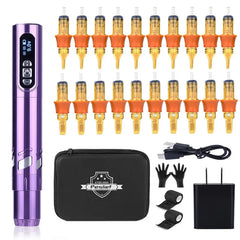 LED Wireless Pen Tattoo Machine For Permanent 3.0MM Makeup and Hair Professional Tattoo Pen Kit