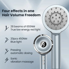 Laser Growth HairComb Scalp Massage Comb Red Light Blue Head Health Essence Introduced Into Hair Growth Instrument