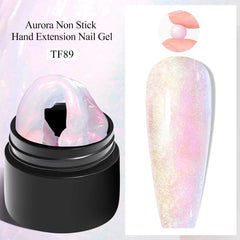 MEET ACROSS 7ml Clear Non Stick Hand Solid Extension Nail Gel Polish Carving Flower Nail Art Building UV Gel Acrylic Varnish