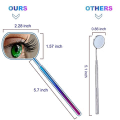 Magnifying Eyelash Mirror Beauty Make up Stainless Steel Long Handle Mirror Checking False Eyelashes Tools Extension Makeup Tool