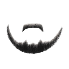 Man A Handmade Beard With Human Hair Fake Mustache Makeup for Film and Television Makeup Synthetic Fake Hair Cosplay Party Tools