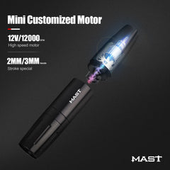 Mast Tattoo Magi New Powerful Eyebrows Lips And Scalp RCA Makeup Permanent Rotary Tattoo Gun Machine Pen Tattoo Cartridge Needle