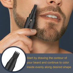 Men Beard Pen Beard Filler Pencil Mustache Hair Lines Growth Volume Brush Women Eyebrow Coloring Styling Enhance Makeup Tool