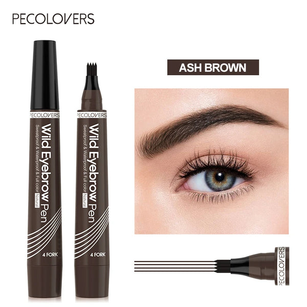 Microblading Eyebrow Pen Waterproof Fork Tip Eyebrow Tattoo Pencil Long Lasting Professional Fine Sketch Liquid Eye Brow Pencil