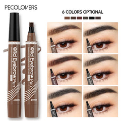 Microblading Eyebrow Pen Waterproof Fork Tip Eyebrow Tattoo Pencil Long Lasting Professional Fine Sketch Liquid Eye Brow Pencil